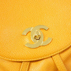 Orange Leather Chanel Backpack
