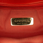 Orange Leather Chanel Flap Bag