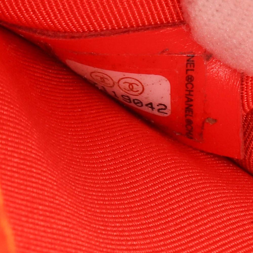 Orange Leather Chanel Flap Bag