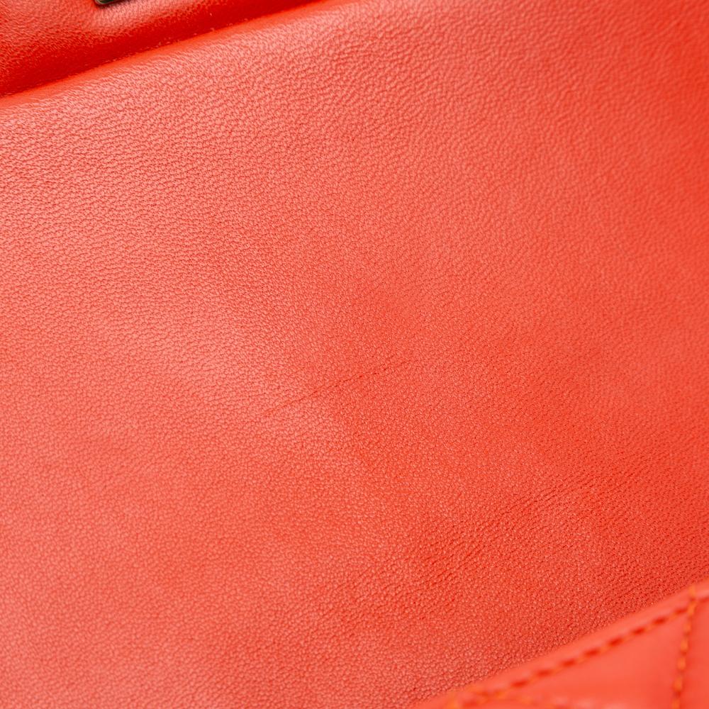 Orange Leather Chanel Flap Bag