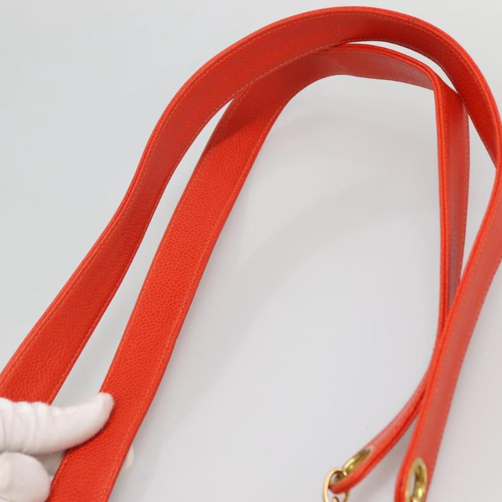 Orange Leather Chanel Tote