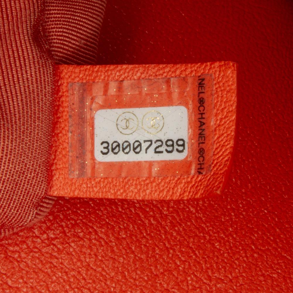 Orange Leather Chanel Flap Bag