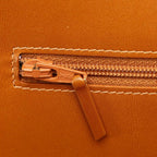 Orange Leather Chanel Shoulder Bag