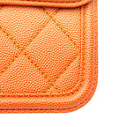 Orange Leather Chanel Flap Bag