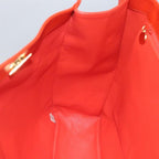 Orange Leather Chanel Tote