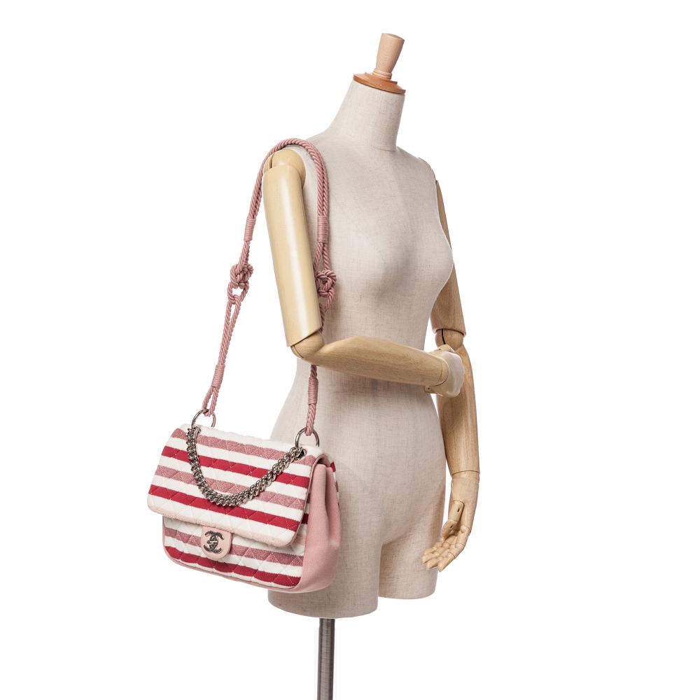 Pink Cotton Chanel Flap Bag