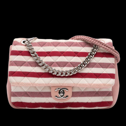 Pink Cotton Chanel Flap Bag