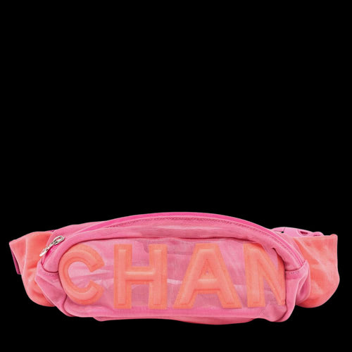 Pink Fabric Chanel Belt Bag