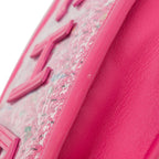 Pink Fabric Chanel Crossbody Bag