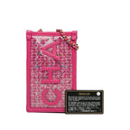 Pink Fabric Chanel Crossbody Bag