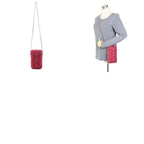 Pink Fabric Chanel Crossbody Bag