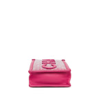 Pink Fabric Chanel Crossbody Bag