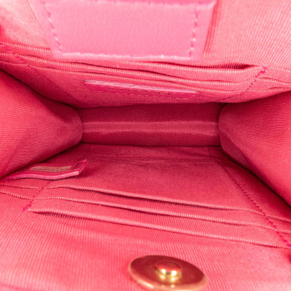 Pink Fabric Chanel Crossbody Bag