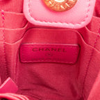 Pink Fabric Chanel Crossbody Bag