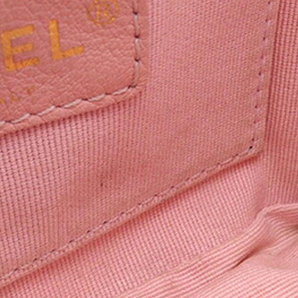 Pink Fabric Chanel Flap Bag