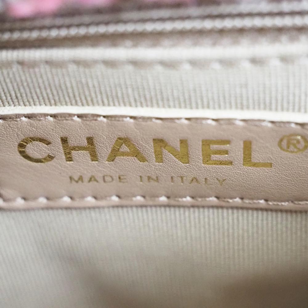 Pink Fabric Chanel Flap Bag