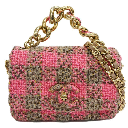 Pink Fabric Chanel Flap Bag