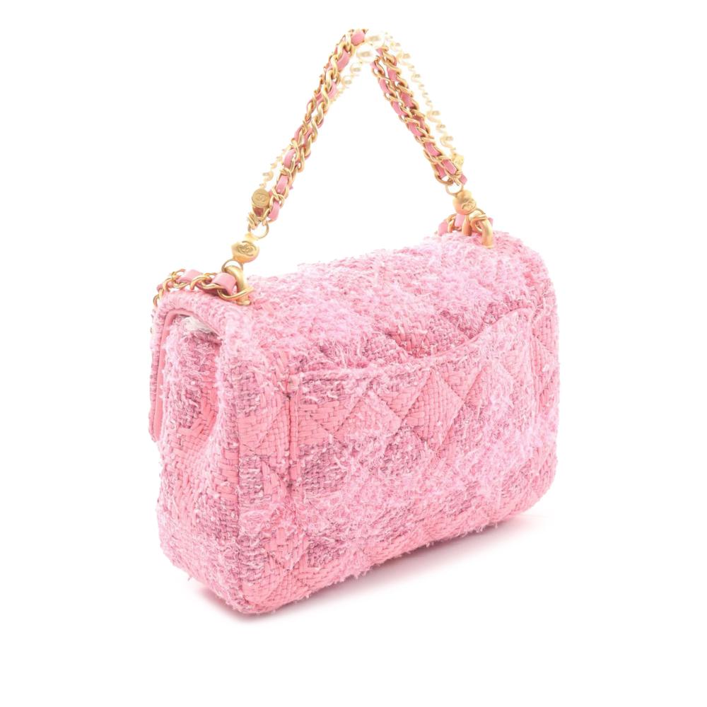 Pink Fabric Chanel Flap Bag