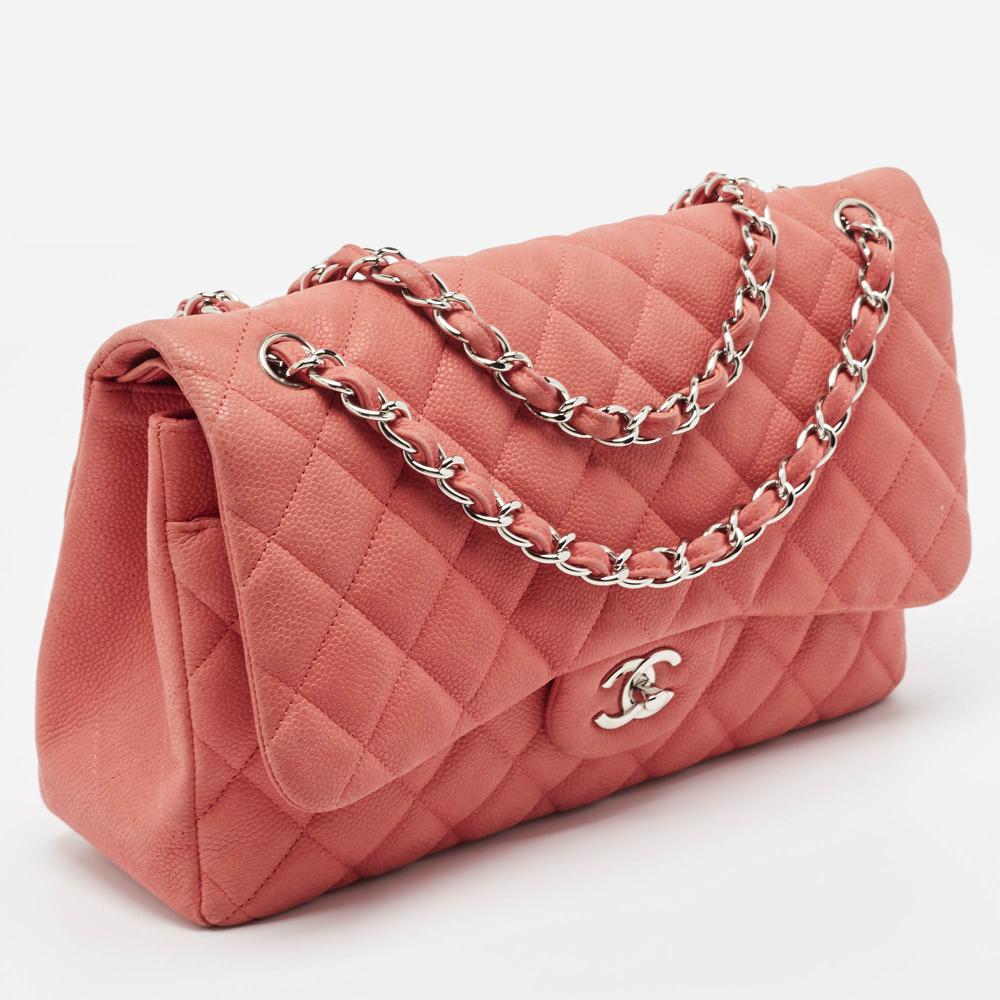 Pink Fabric Chanel Flap Bag