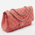 Pink Fabric Chanel Flap Bag