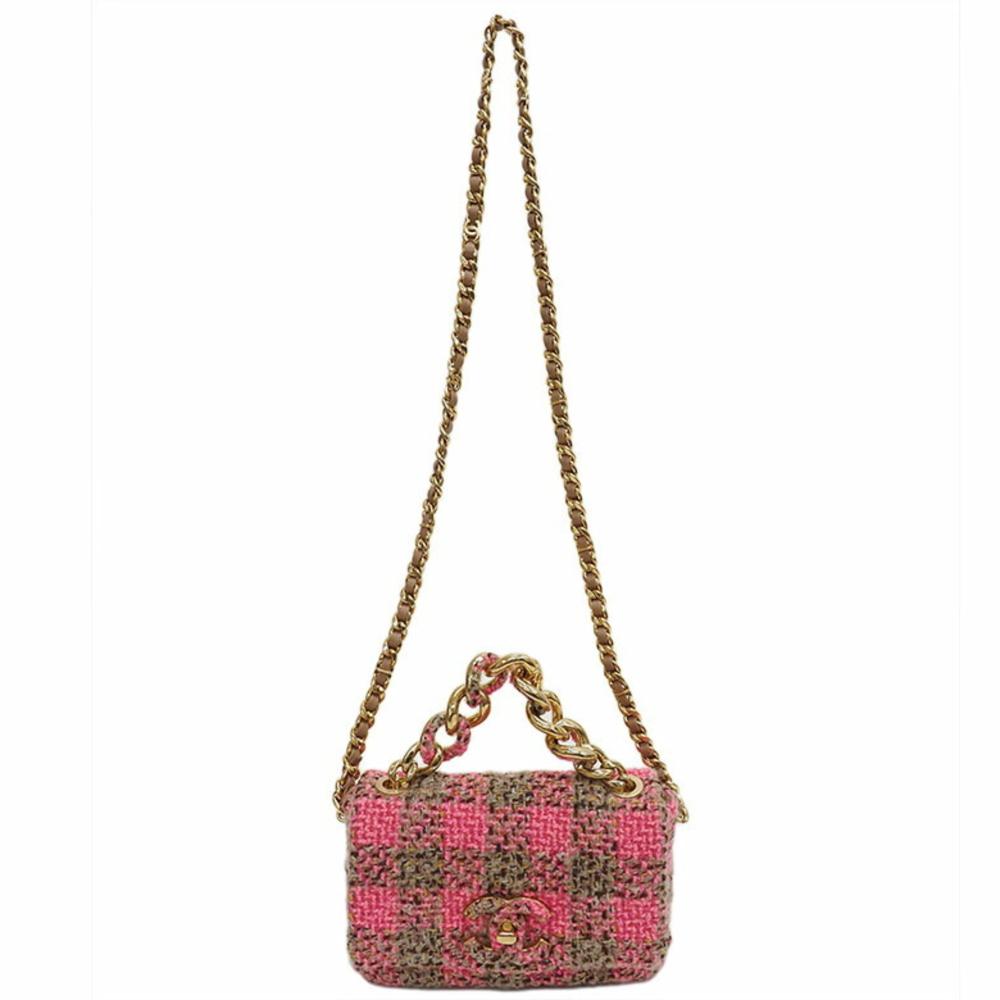 Pink Fabric Chanel Flap Bag