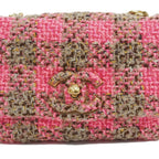 Pink Fabric Chanel Flap Bag