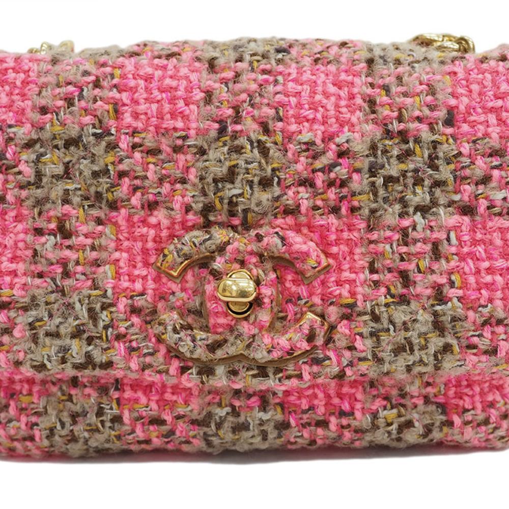 Pink Fabric Chanel Flap Bag