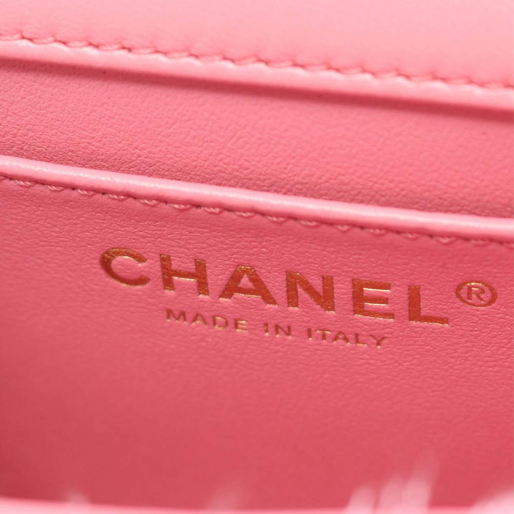 Pink Fabric Chanel Flap Bag