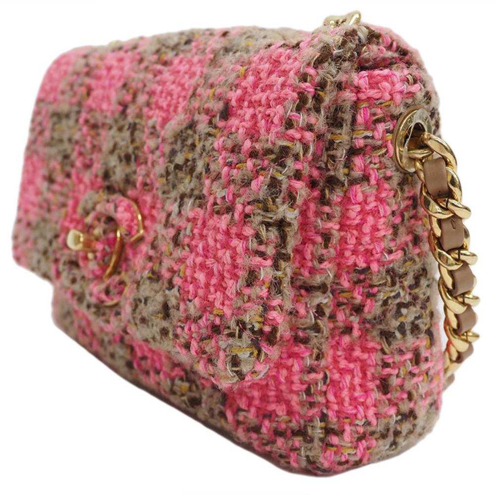 Pink Fabric Chanel Flap Bag