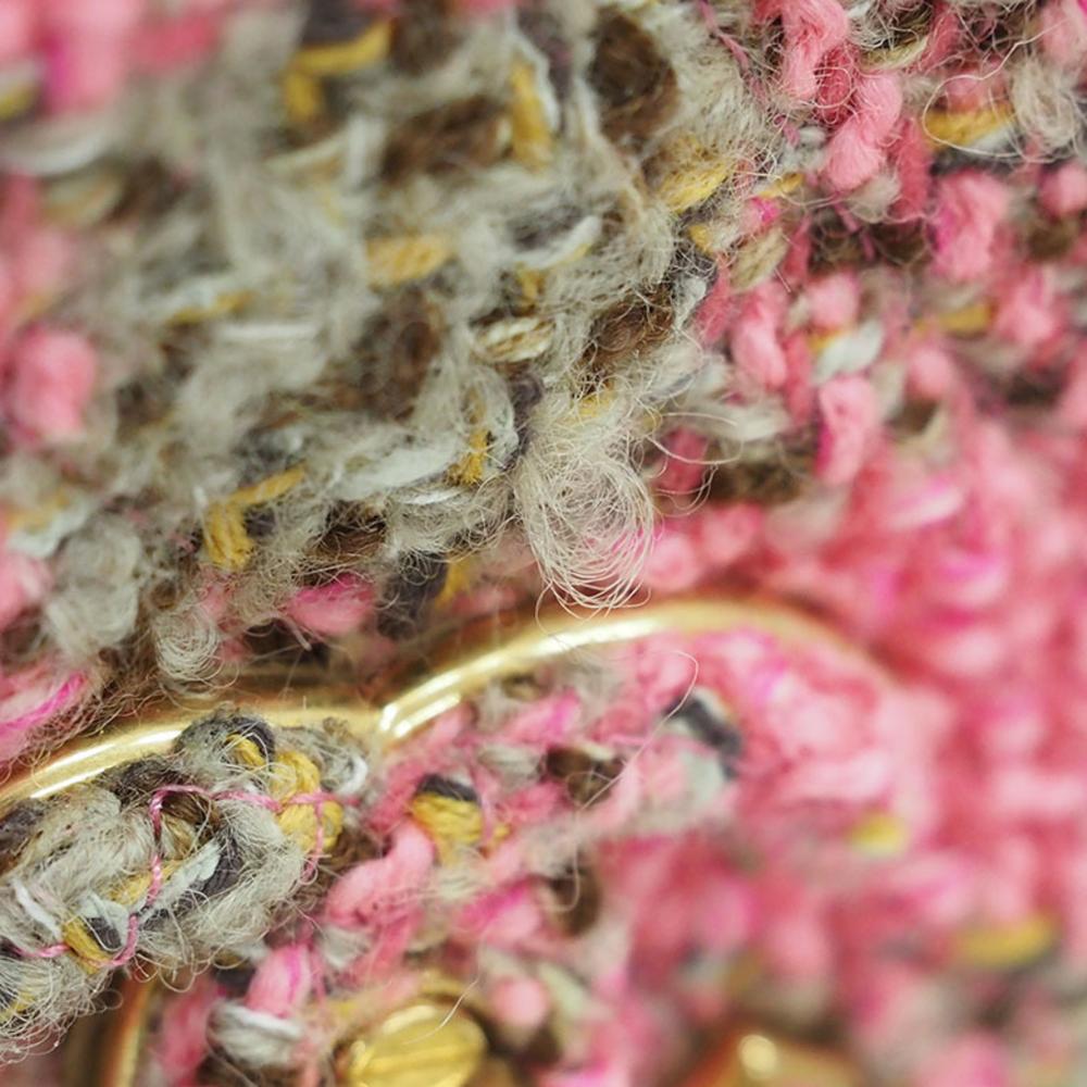 Pink Fabric Chanel Flap Bag