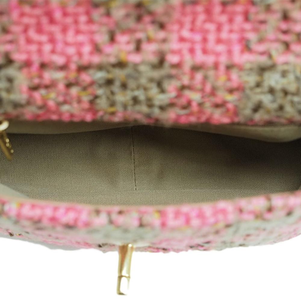 Pink Fabric Chanel Flap Bag