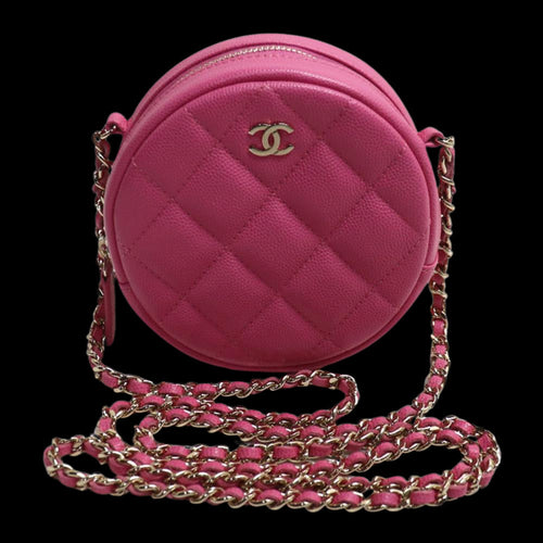 Pink Fabric Chanel Shoulder Bag