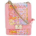 Pink Fabric Chanel Shoulder Bag