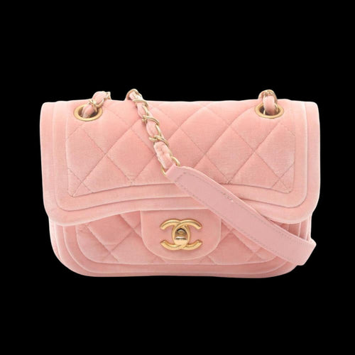Pink Fabric Chanel Shoulder Bag