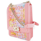 Pink Fabric Chanel Shoulder Bag