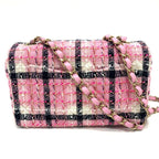 Pink Fabric Chanel Shoulder Bag