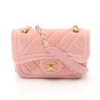 Pink Fabric Chanel Shoulder Bag
