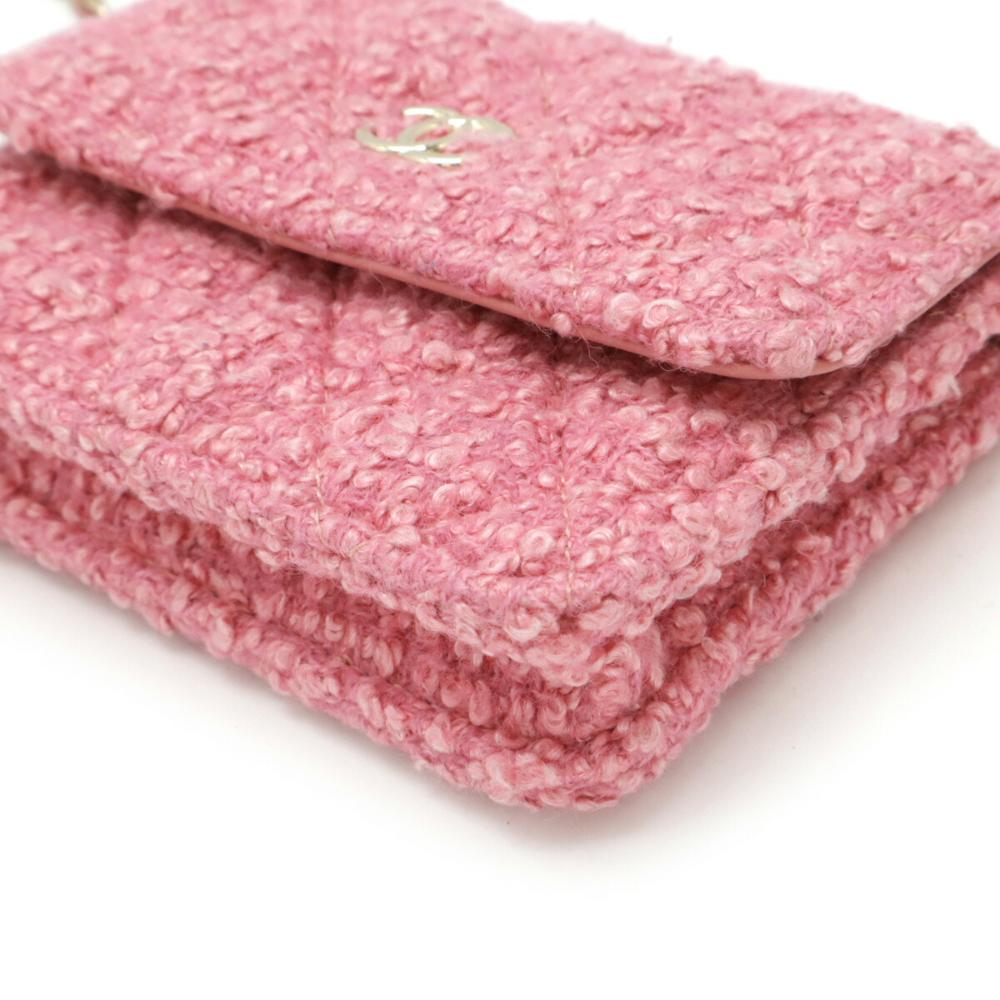 Pink Fabric Chanel Shoulder Bag