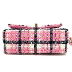 Pink Fabric Chanel Shoulder Bag