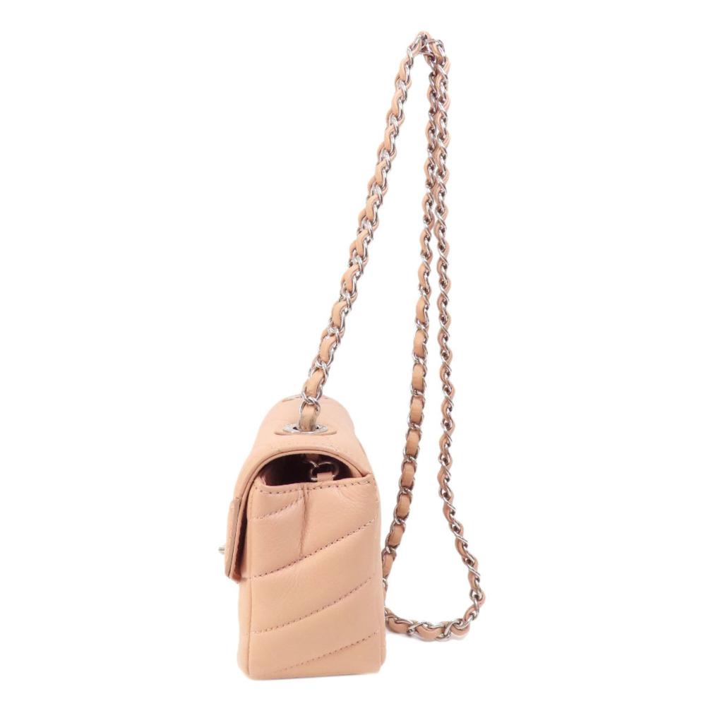 Pink Fabric Chanel Shoulder Bag