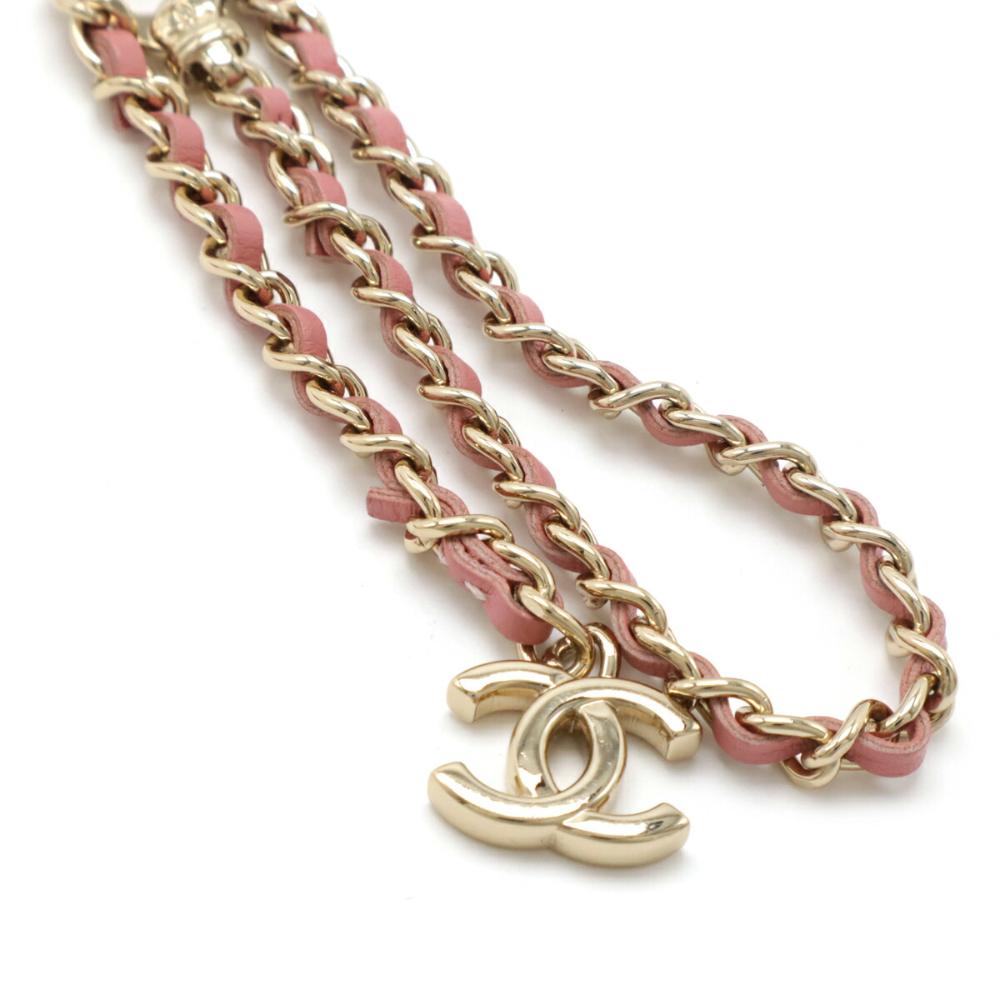 Pink Fabric Chanel Shoulder Bag