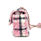 Pink Fabric Chanel Shoulder Bag
