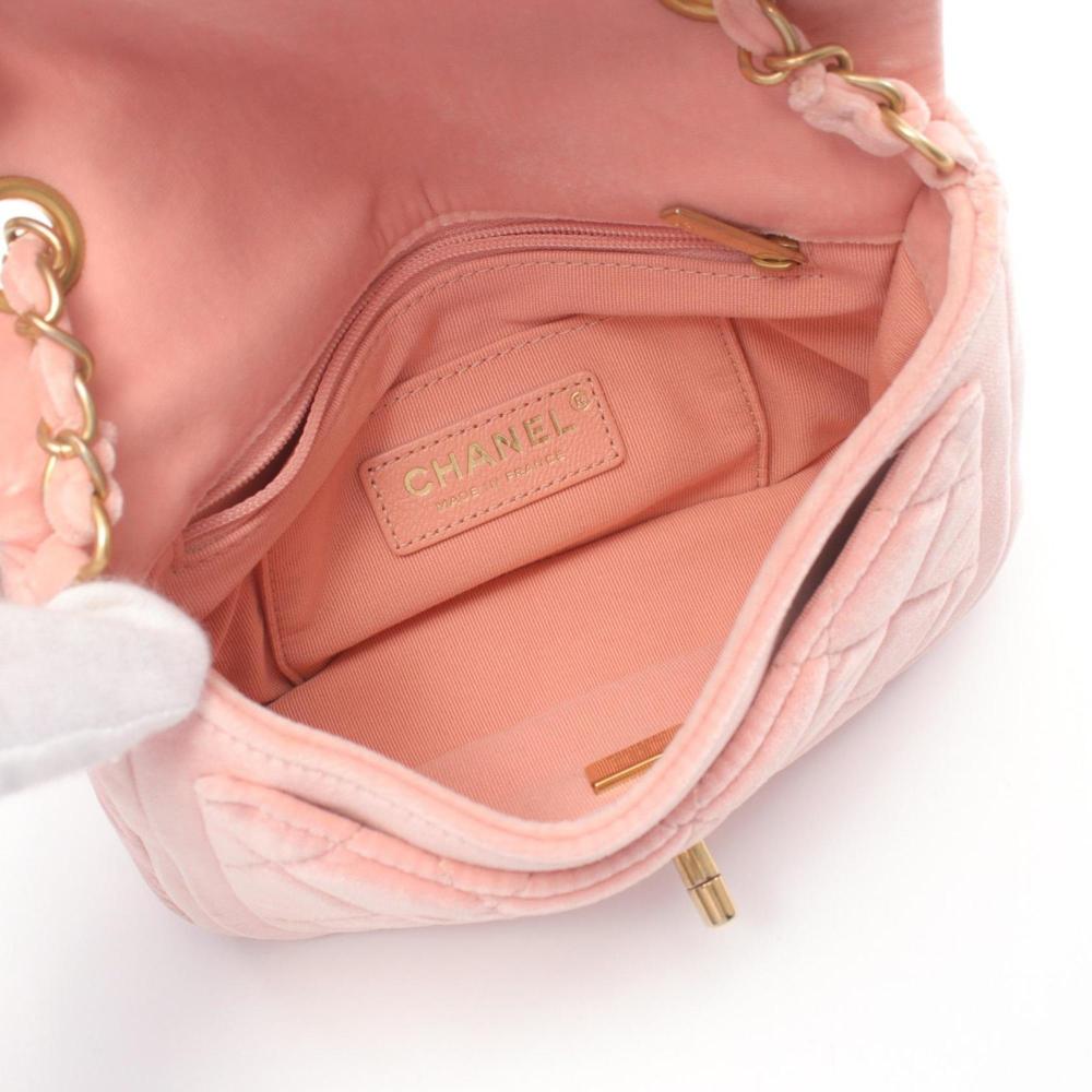 Pink Fabric Chanel Shoulder Bag
