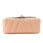 Pink Fabric Chanel Shoulder Bag