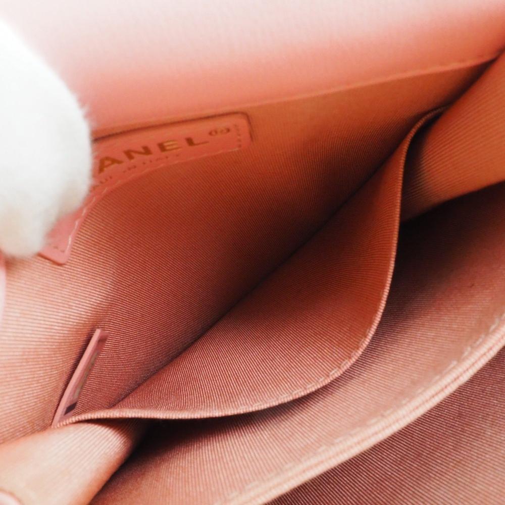 Pink Fabric Chanel Shoulder Bag