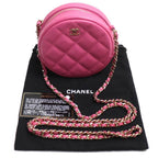 Pink Fabric Chanel Shoulder Bag