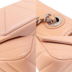 Pink Fabric Chanel Shoulder Bag