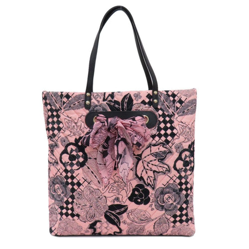 Pink Fabric Chanel Tote