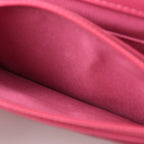 Pink Fabric Chanel Wallet On Chain