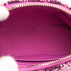 Pink Fabric Chanel Wallet On Chain
